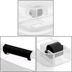 Sandmovie 4-Pack 25 Qt Plastic Under Bed Storage Organizer Bin with Latch Lids and Wheels, Underbed Plastic Container, Clear