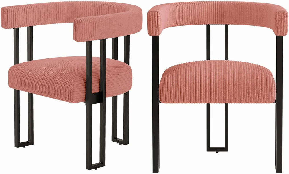 VIRRMO Boucle Dining Chair Set of 2 Corduroy Upholstered Dining Room Chairs K...