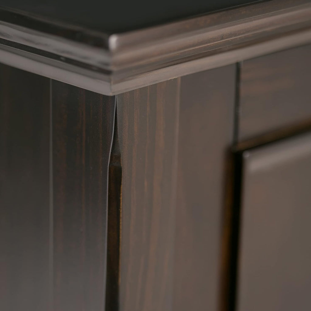 SIMPLIHOME Amherst 12-Bottle SOLID WOOD 24 Inch Wide Transitional High Storage Wine Rack Cabinet in Hickory Brown, For the Living Room, Dining Room and Kitchen
