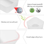 Poeland 10 Pcs Drawer Organizer Tray Storage Box for Bedroom Dresser Bathroom Kitchen, Frosted