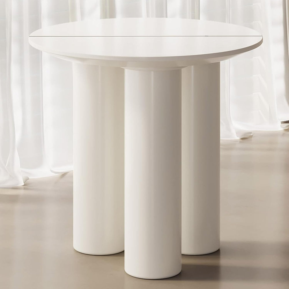 Small Round Dining Table, 30" Circle Kitchen Table with 3 Legs, Modern W...