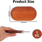 Oval Wood Ring Dish Small Jewelry Dish Holder Organizer 7.09 Inch | for Necklace Bracelet Display Wedding Decor Serving Dishes