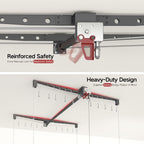 Overhead Garage Storage Rack for 12–14 FT Ceiling, Heavy-duty 4x4 FT Ceiling Storage Racks with Safety Lock, Ideal for Garage Storage Mounted Lift System and Storage Organizer, 250lbs Capacity