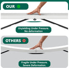 6ft Folding Table, Foldable Picnic Table Portable Table for Indoor Outdoor Use Heavy Duty Plastic Table Camping Table with Carry Handle for Party, BBQ, White