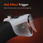 Wireless PC Controller with Hall Effect Joysticks & Triggers, 1000Hz Polling Rate, Trigger Locks, Bluetooth Pro Gaming Controller for PC/Steam/Luna/Tesla - 4 Macros and Turbo, Dynamic RGB, Silver