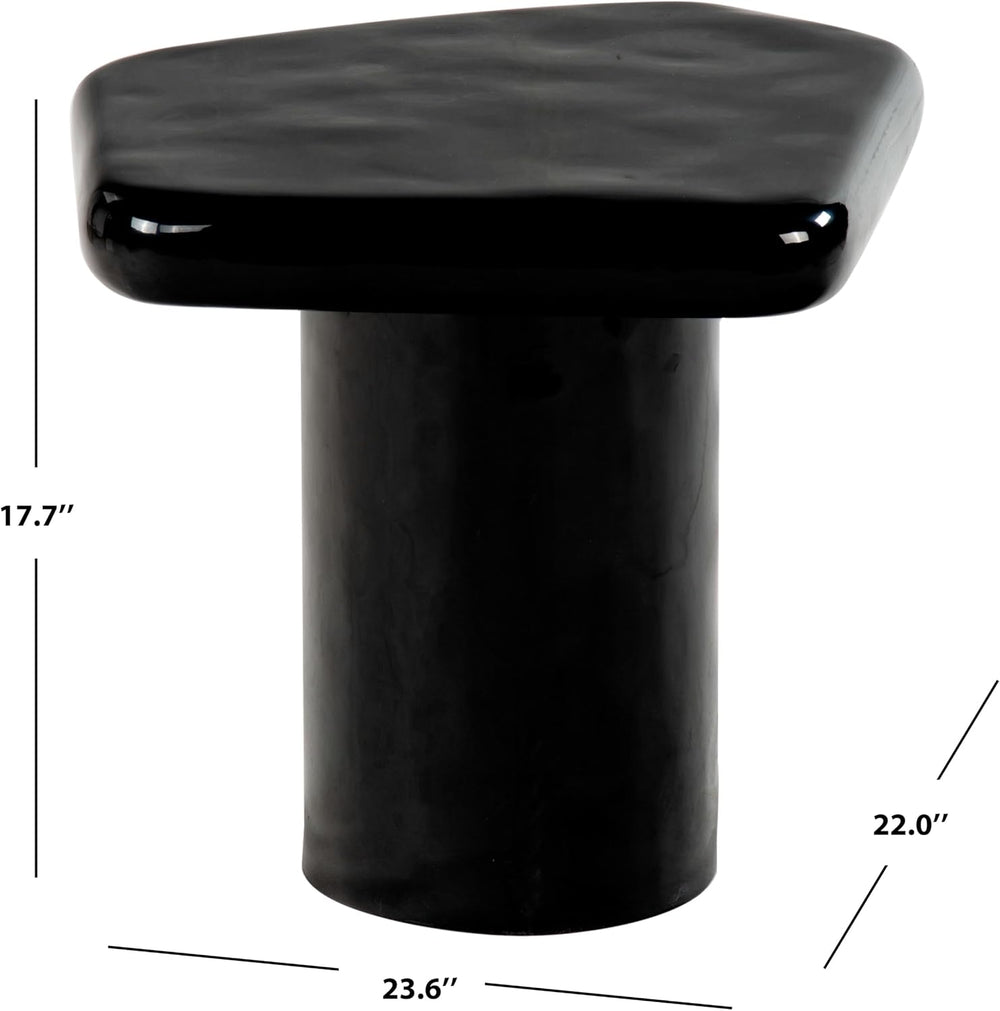 SAFAVIEH Couture Collection - Rhianna Black Concrete Accent Table, Sculptural...