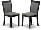 East West Furniture V627MZ650-6 6 Piece Modern Dining Table Set Contains a Rectangle Wooden Table and 4 Dark Gotham Grey Linen Fabric Parson Chairs with a Bench, 40x72 Inch, Multi-Color