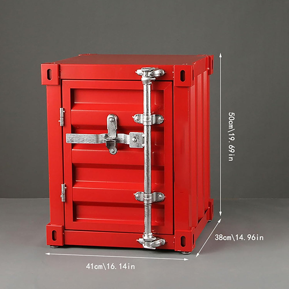 Industrial Metal Side Table, Industrial Bedside Table, Container Style Locker...