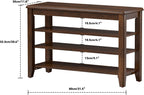 Shoe Bench Storage Rubberwood, Entryway Bench with 3-Tiers Height Adjustable, Shoe Rack Front Door Entrance Organizer for Hallway Living Room, Mudrooms, Walnut,31.5"