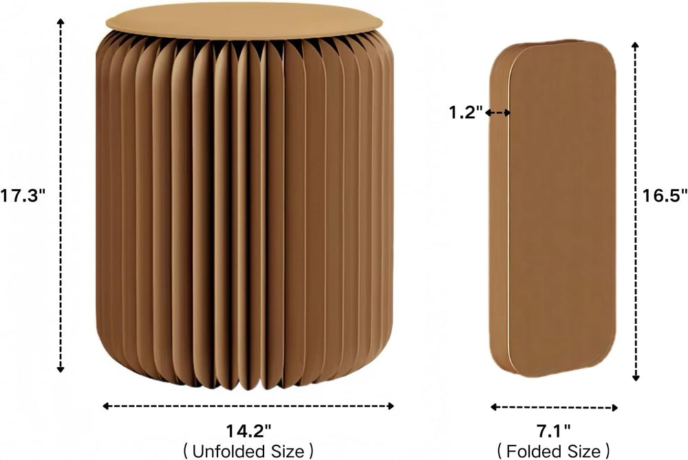 NOONTIDE Folding Stool - 17Inch Home Furniture 660lb Load Capacity Foldable P...