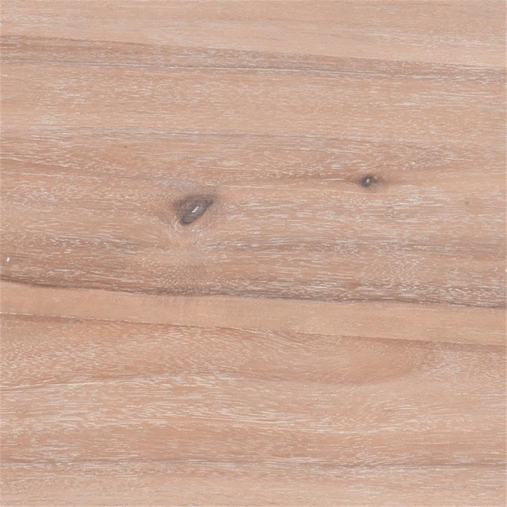 MAKLAINE Round Wood Side Table, 20" D x 24.5" H, Acacia and MDF, Na...