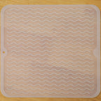 Silicone Dish Drying Mat for Multiple Usage,Easy clean,Eco-friendly,Heat-resistant Silicone Mat for Kitchen Counter or Sink,Refrigerator or Drawer liner Translucent M 12 inches x 12 inches