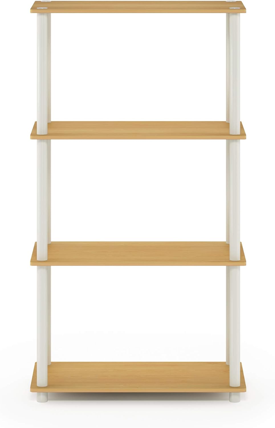 Furinno Turn-N-Tube Toolless 4-Tier Storage Shelves, Beech