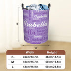 Custom Name Laundry Hamper, Personalized Laundry Baskets with Name for Boys Girls Women Men, Customized Collapsible Dirty Clothes Hamper Easy Storage Gifts for Bedroom Bathroom Living Room