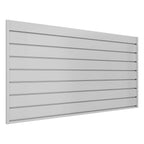 Slatwall Panel 4 FT x 2 FT, Interlocking Slat Wall Paneling, Wall Mounted PVC Slat Wall Panels, Suitable for Garage Storage, Slatwall Board, Shelves - Grey