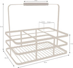 simplywire - Retro 6 Unit Milk Bottle Holder - (or Wine) - Flat Wire