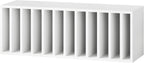 IOTXY DIY Modular Cube Bookcase - CubeXY Customizable Stackable Expandable Basic Shelving Units, 12-Cube Wooden Open Bookshelf with Removable Shelves for Vinyl Record Storage Organizer, White