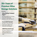Wine Racks America InstaCellar Display Top Wine Rack Kit - Durable and Expandable Wine Storage System, Pine Unstained - Holds 24 Bottles