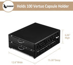 ZCDCP 2-Tier 100-Capacity Vertuo Pod Organizer for Nespresso - Space-Saving Coffee Capsule Drawer Storage System for Fits All Vertuo Pods