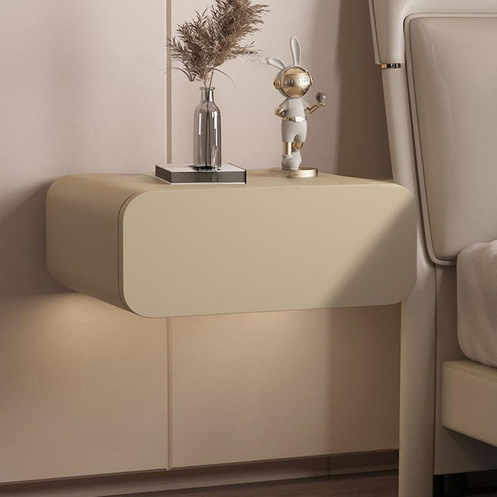 Floating Wall Mounted Night Stand with Storage Drawer, Modern Small Bed End T...
