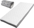 EMOOR Japanese Futon Mattress Roll-Type Relax-2 Twin, High-Resilience Removable & Washable Cover Guest use Tatami Floor Sleeping Space-Saving Minimalist
