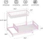 Under Sink Organizer Storage 2-Tier Premium Metal Pull-Out Racks, Height Adjustable, Easy Installation | Kitchen & Bathroom Organizers Pack of 1