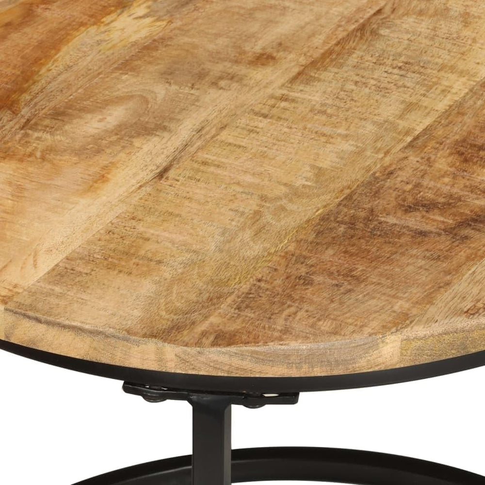 Nesting Tables 3 pcs Solid Mango Wood | Space Saving, Sturdy Tabletop, Versat...