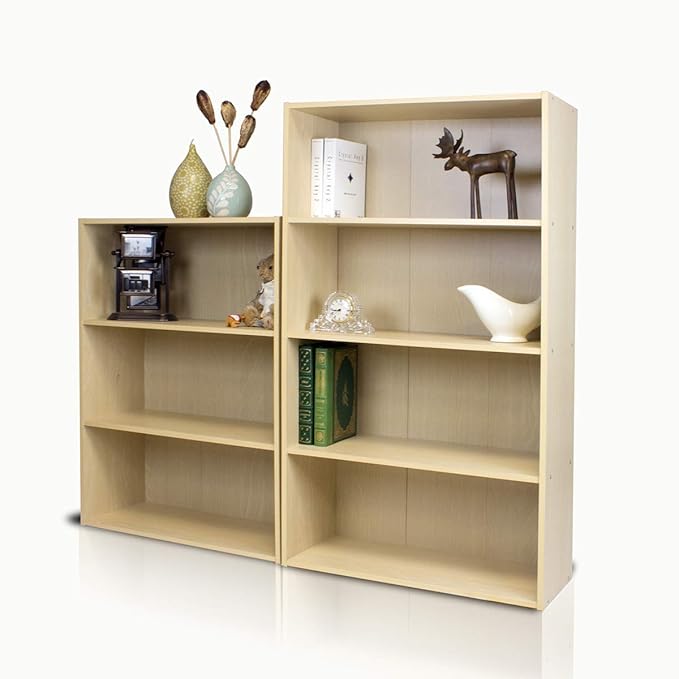 Furinno Pasir 4 Tier Open Shelf, Steam Beech