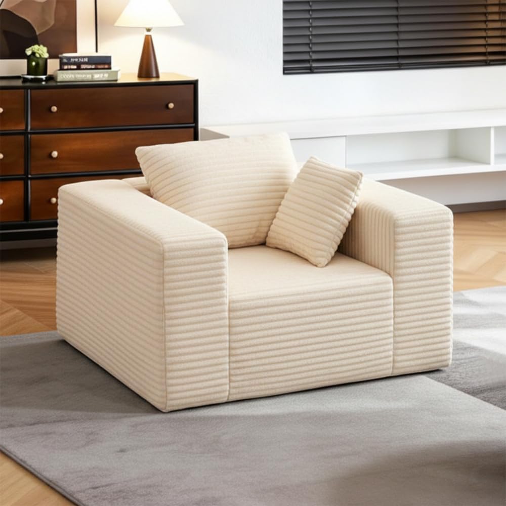 Sofa Chair Memory Foam Reading Couch with Pillow Floor Lounger No Assembly
