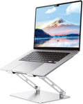 Adjustable Laptop Stand Ergonomic Computer Riser Aluminum Laptop Stand for Desk Portable Notebook Stand Laptop Riser Holder Compatible with 10-17.3’’ Laptops Tablets,Silver
