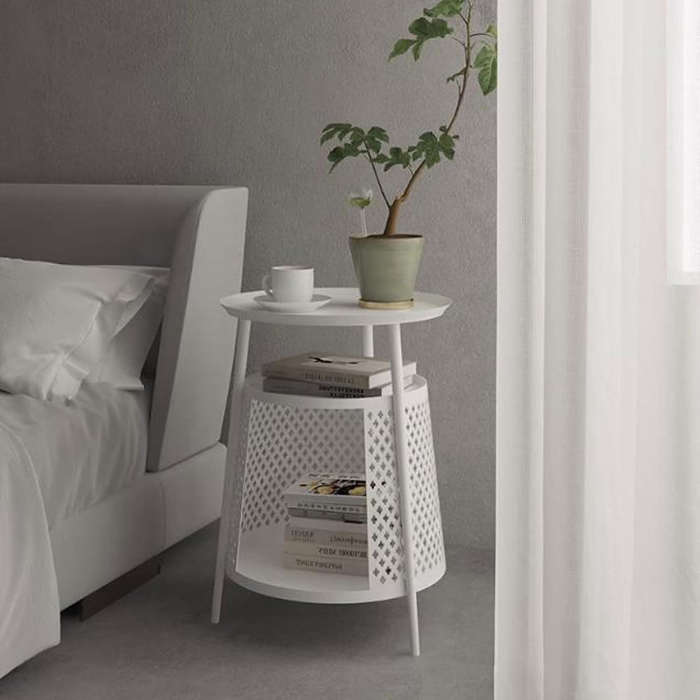 Sofa Side Round Side Table End with Cat House, Condo, Indoor Furniture Kitten...
