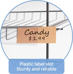 WWN Black 3-Tier Candy Display Rack 24 * 23 * 14inch Versatile Chip and Snack Stand for Countertop Retail, Concession Stands, and Supermarkets