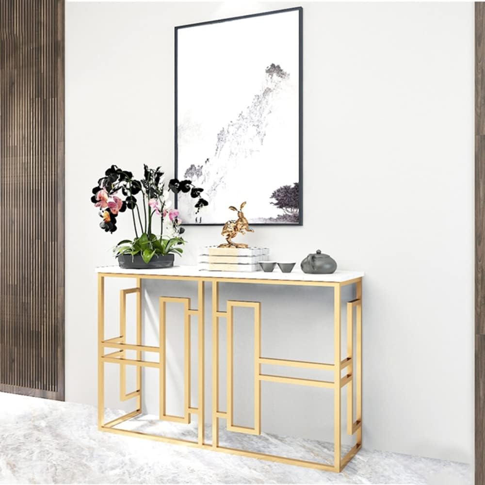 Coffee Table Golden Console Table, Marble Console Table, Telephone Table, Nar...