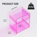 Clear Acrylic 3-Tier End Table/Nightstand – Sleek Bedside Storage with Durable Design, Perfect for Bedrooms, Living Rooms, or Modern Interiors – Ideal as a Bedside Table or Sofa Side Piece