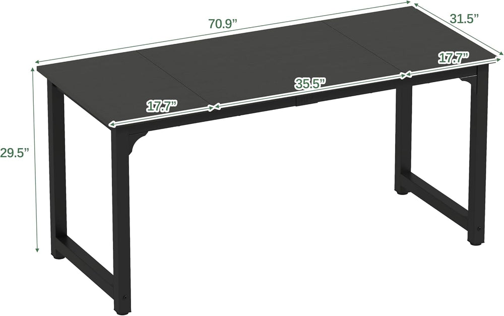 NSdirectModern Computer Desk 63 inch Large Office Desk Writing Study Table fo...