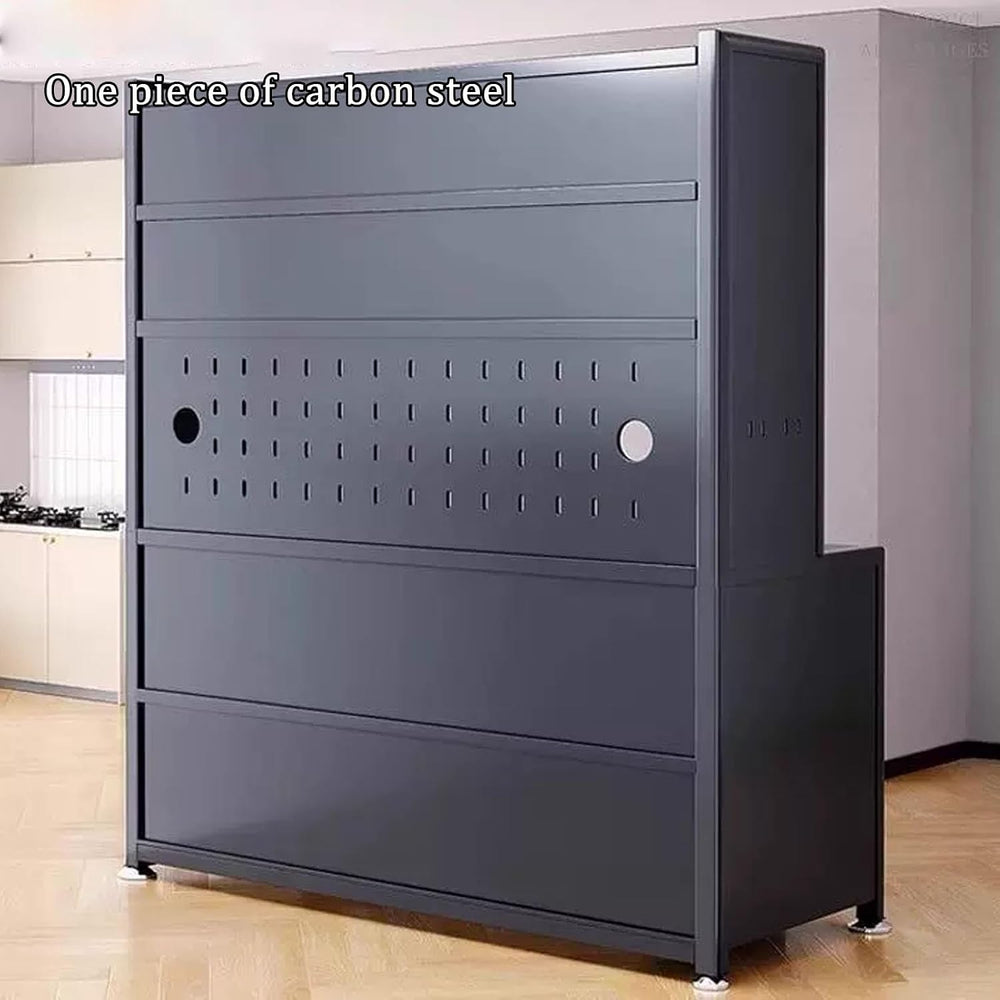 JKGHK Kitchen Pantry Cabinet Storage with Microwave Shelf, Kitchen Cabinet St...