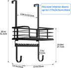 TJ.MOREE Over The Door/Wall Mount Ironing Board Hanger, Laundry Room Iron and Ironing Board Caddy Storage for Water Mister, Fabric Sprays, Laundry Detergent