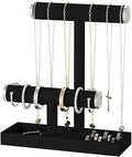 Bracelet and Necklace Holder,Velvet Jewelry Necklace Display Organizer Stand,bracelet Holder for Selling,Bracelet and Necklace Storage Tree (Style 2（Black+ Metal lid）)
