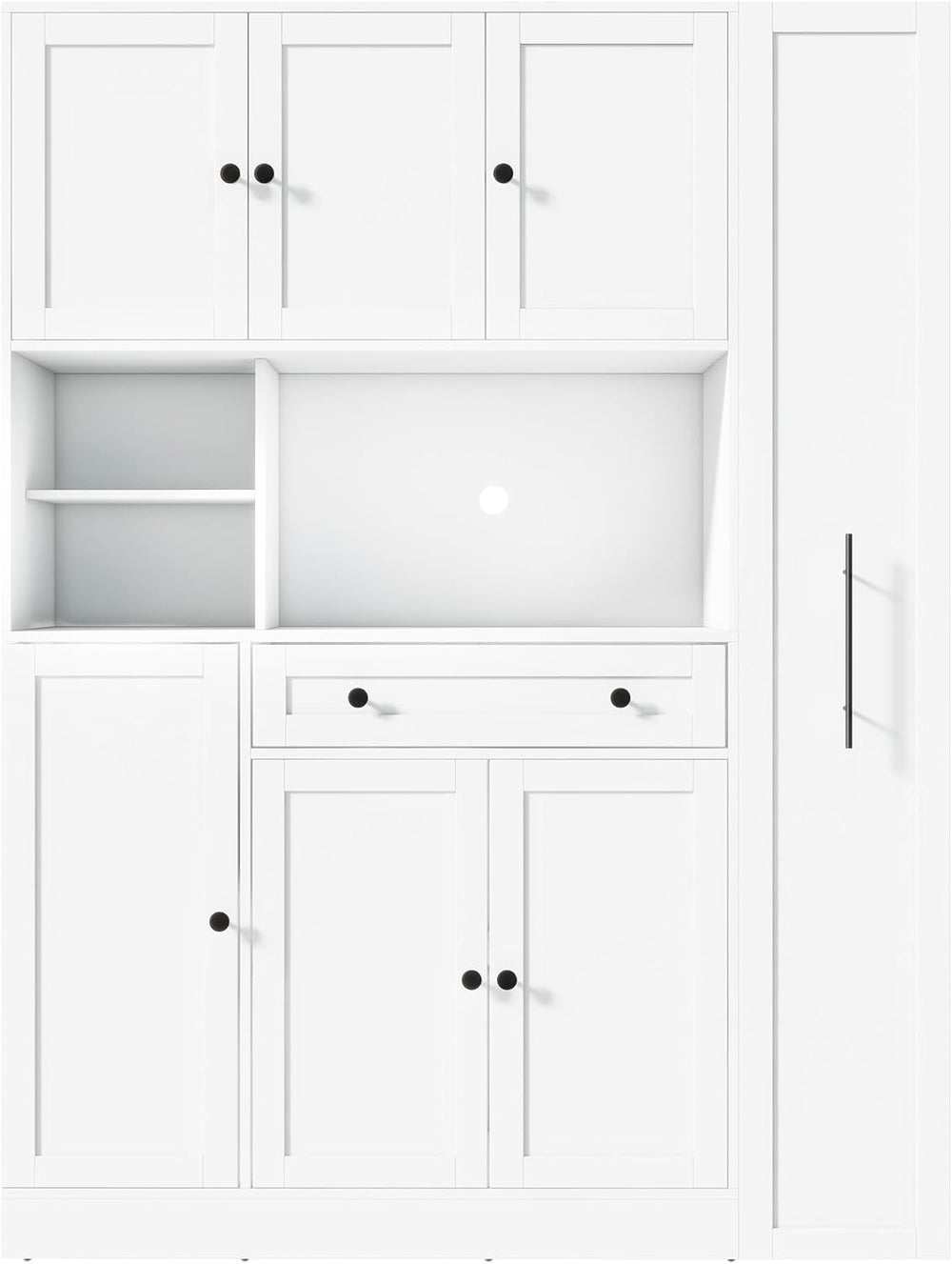 Merax 70'' Tall Traditional Freestanding Buffet with Hutch, Large Kit...