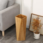 Wooden Umbrella Holder Solid Wood Storage Bucket Stylish Drain Rack Umbrella Stand Organizer Bin for Hotel Supermarket Office,Natural Wood