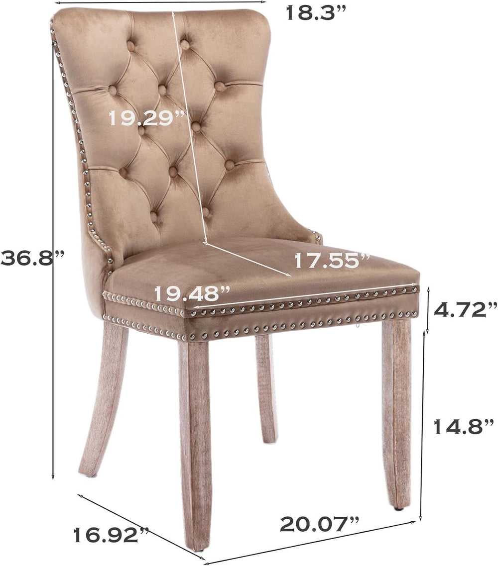 SoarFlash Velvet Dining Chairs Set of 4, Tall Back Side Chair, Modern Upholst...