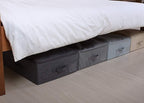 iwill CREATE PRO Pack of 2, Rigid Underbed Storage Boxes with Zip Lid for Clothes, Bedding Sheets, Blankets Organiser, Black Gray
