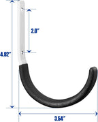 Heavy Duty Steel Garage Hooks,Garage Storage Utility Hooks,Heavy Duty Garage Garden Tool Organizer,Steel Wall Mount Hooks, Garden Hose Hanger, Small U Hooks (Black 2 Pack)