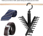 TOPINCN Adjustable Cross X Tie Rack Belt Scarves Hook Hanger Holder Organizer Men Closet Tie Organizer Belt Racks Neck and Hanger