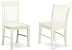 East West Furniture LGVA5-LWH-W 5 Piece Dining Set Includes a Rectangle Dining Room Table with Butterfly Leaf and 4 Kitchen Chairs, 42x84 Inch, Linen White