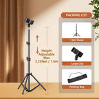 Hair Dryer Stand Holder Hands Free Adjustable Blow Dryer Stand with Universal Clamp Clip Sturdy Base