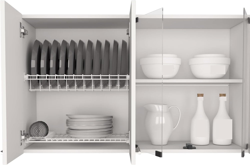 Modern Wall Cabinet, Four Interior Shelves, for Kitchen Dining Room,for Kitch...
