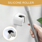 Broom Holder, Wall Mount Mop Organizer, Self-Adhesive Cleaning Supplies Hanger Rack for Bathroom Kitchen Garage Garden Space-Saving, Durable and Water-Resistant Broom Storage Solution, 3 Pack
