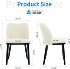 Wooden Dining Chairs Set of 6, Upholstered Kitchen Dining Room Chairs with Padded Seat and Wood Legs, Modern Fabric Side Dinner Chair for Kitchen, Dining Room, Restaurant, Cafe
