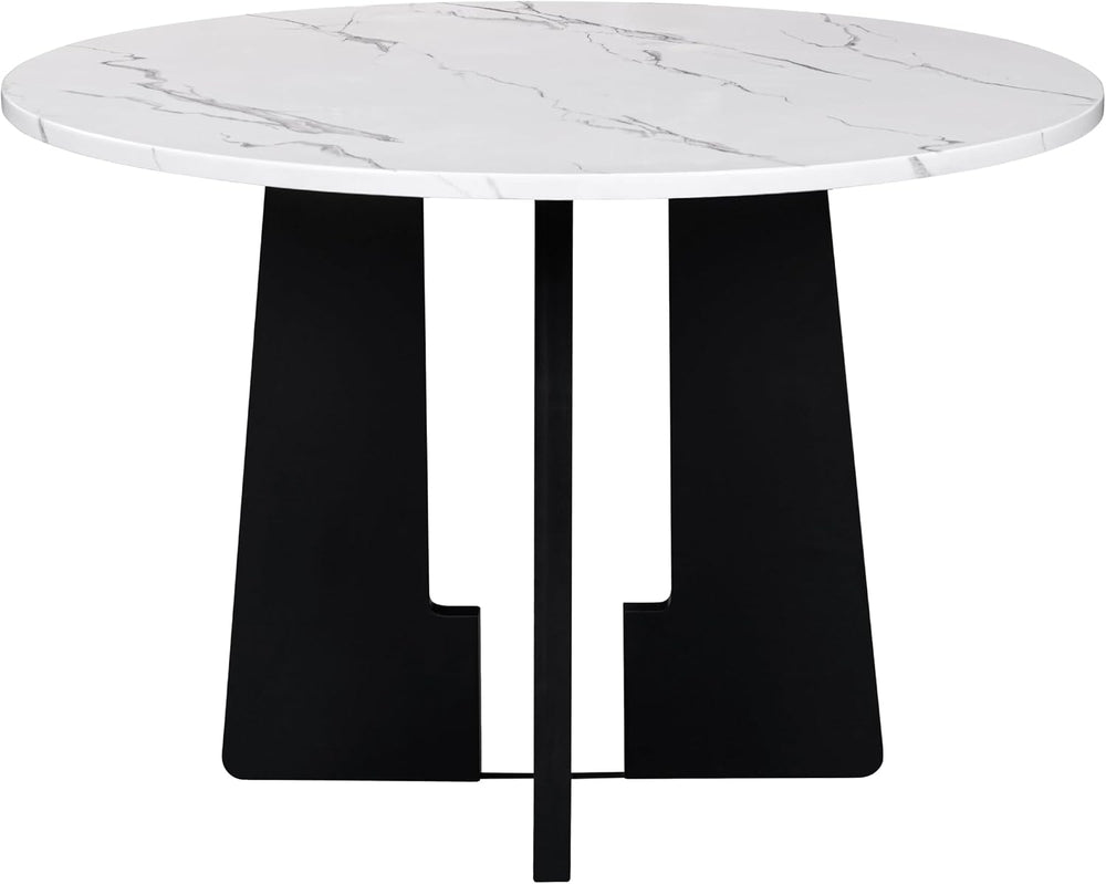 Merax 43 Inch Round Dining Table for 4, Spacious Tabletop Modern Solid and Du...